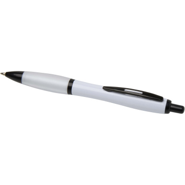 Logo trade advertising products image of: Nash recycled plastic ballpoint pen with black trims (black ink)
